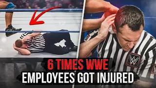 6 Times WWE Employees Got Injured (Ring Announcers, Referees, Cameramen)