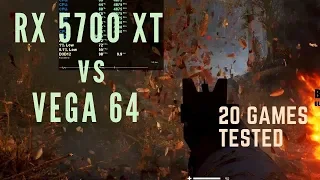 RX 5700 XT  vs Vega 64 FPS test