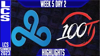 C9 vs 100 Highlights | LCS Summer 2023 W5D2 | Cloud9 vs 100 Thieves