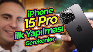 iPhone 15 & iPhone 15 Pro Max Yapılması Gereken Ayarlar