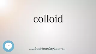 colloid - Smart & Obscure English Words Defined 🗣🔊