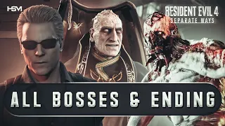 RESIDENT EVIL 4 REMAKE Separate Ways DLC All Bosses/Boss Fights & Ending