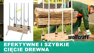 Solidny i stabilny stojak do cięcia drewna opałowego | wolfcraft