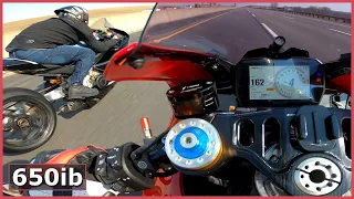 MODIFIED Ducati Panigale V4 R's vs RSV4 1100 Factory & Gixxer 1000!