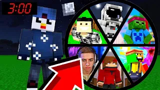 NE TOURNEZ PAS LA ROUE DE LA MORT DES YOUTUBERS MINECRAFT À 3H00 DU MATIN ! 😱