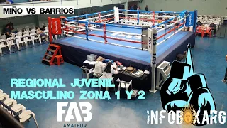 FRANCO MIÑO VS THIAGO BARRIOS, CATEGORIA 64KG, REGIONAL JUVENIL MASCULINO FAB.