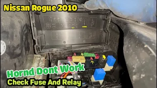 2010 Nissan Rogue Checked horn fuse and relay and tested electrical circuit