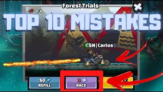 😵Top 10 Mistakes YOU do in Hill Climb Racing 2 - HCR2 Toplist