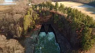 Flying around the Bolivar Dam on a sunny January day.