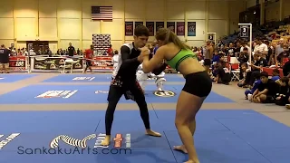 Mixed NoGi Grappling Match - Amanda Leve NoGi Grappling Win GQ 2012