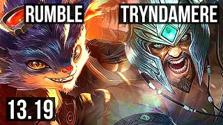 RUMBLE vs TRYNDAMERE (TOP) | 15/1/10, Rank 8 Rumble, Legendary | EUW Challenger | 13.19