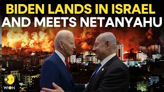 Israel-Palestine War LIVE: Biden speaks after meeting Israeli leaders in Tel Aviv amid war | WION