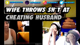 (😆😆😆IM DONE) Wife throws💩💩💩 at husband for cheating on her REACTION!!!