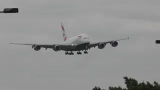 A380 Crosswind Landing London Heathrow