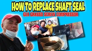HOW TO REPLACE SCREW COMPRESSOR OIL/SHAFT SEAL|gea grasso|refrigeration|Sweetsgear pH