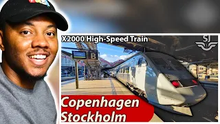 AMERICAN REACTS To Swedens excellent X2000 High Speed train from Copenhagen to Stockholm!