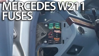 Where are fuses and relays in Mercedes-Benz W211 (fusebox location) E-Class