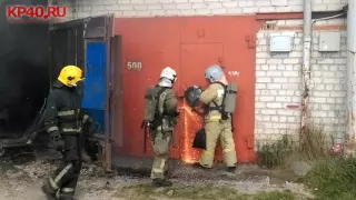 Пожар в Калуге. 27 июля, ул. Гурьянова
