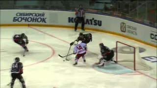 Avtomobilist @ Avangard 01/12/2015 Highlights / Авангард - Автомобилист 2:1