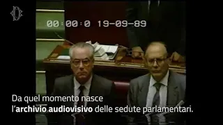 19 settembre 1989 - il primo video registrato di una seduta d'Aula a Montecitorio