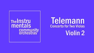 Telemann - Concerto for Two Violas, TWV 52:G3 - I. Avec Douceur - Violin 2 Part