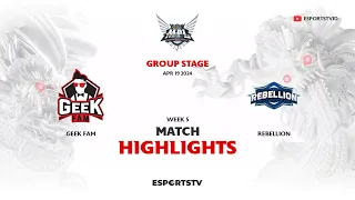 Geek Fam vs Rebellion HIGHLIGHTS MPL ID S13 | RBL VS GEEK ESPORTSTV