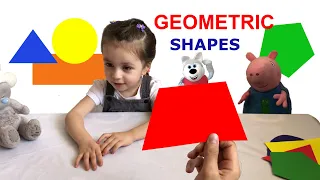 #hadijane Геометрические фигуры для детей (на английском) - Geometric shapes in english for kids