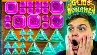 HITTING MAX SQUARES TWICE On GEMS BONANZA! (INSANE WINS)