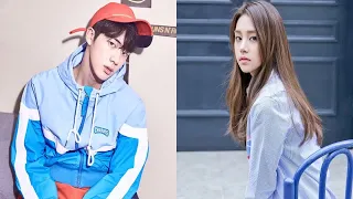 BTS' Jin captured stopping by LABOUM's waiting room for Solbin