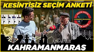 KAHRAMANMARAŞ KESİNTİSİZ, SAYAÇLI SEÇİM ANKETİ | Kahramanmaraş Sokak Röportajları