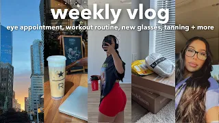 VLOG | Finally Getting Glasses, Workout Routine, Productivity, Tanning, Unboxing + more