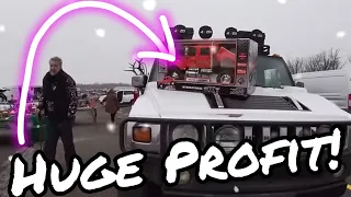 Finding Huge Profit In The Snow At The Flea Market!