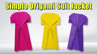 Fashion | How to make a Paper Coat EASY | Origami Suit Jacket TUTORIAL