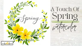 Easy Spring Watercolor Wreath! Easy Step-by-step Watercolor Flower Tutorial!