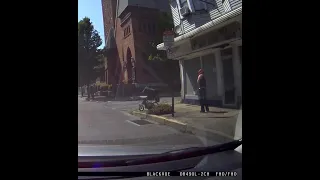 Stroller rolls into street