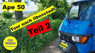 Ape 50 "Tour nach Ilbenstadt 2024 (Teil 2), weiter in Richtung Assenheim"