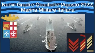 Gradi e Qualifiche Marina Militare Italiana (Agosto 2022)