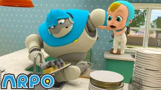 Cleaning Gone WRONG!!! | ARPO The Robot | Funny Kids Cartoons | Kids TV Full Episodes