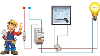 AMPERE METER CONNECTION SINGLE PHASE