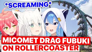 MiComet Drag Fubuki On Rollercoaster, Foobs Can't Stop Screaming (Miko Suisei / Hololive) [Eng Subs]