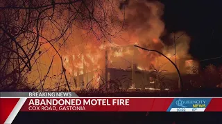 WATCH: Large fire envelops abandoned hotel in Gastonia