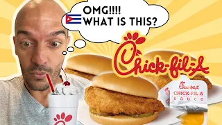 CUBAN Tries CHICK-FIL-A for First Time EVER!  🇨🇺🇺🇸