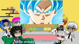 Hashiras react to goku as new hashira||dragon ball super||AK Gacha