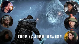 Gamers Reaction To Thor vs Jormungandr | God of War Ragnarok