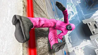 GTA 5 SQUID GAME Guard Epic Ragdolls, Fails Ep. 25 (Ragdolls Physics)