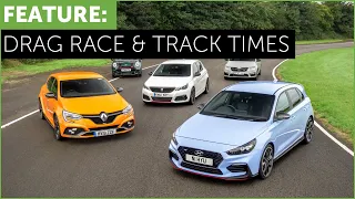 Hot Hatch Drag Race and Track Times - i30N vs Megane RS vs 308 GTi vs Mini JCW vs Octavia vRS