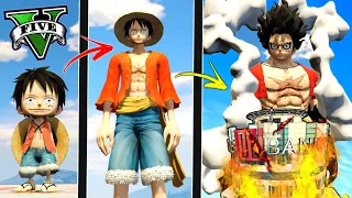 ATUALIZEI o LUFFY FRACO até o LUFFY nível DEUS no GTA 5 !