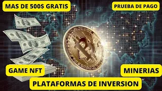 GANA MAS DE 500$ GRATIS🤑GAME NFT FREE TO PLAY🤑MINERIA EN LA NUBE🤑PLATAFORMA DE INVERSION🤑PAGANDO🤑