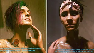 Shower Panam Ending VS Shower Judy Ending VS Shower Alone - Cyberpunk 2077 (Ending Epilogue)