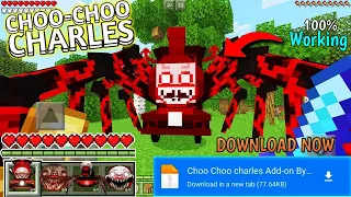 Choo Choo Charles Mod For Minecraft Pe 1.20 | Choo Choo Charles Addon Mcpe 1.20 | In Hindi | MCPE